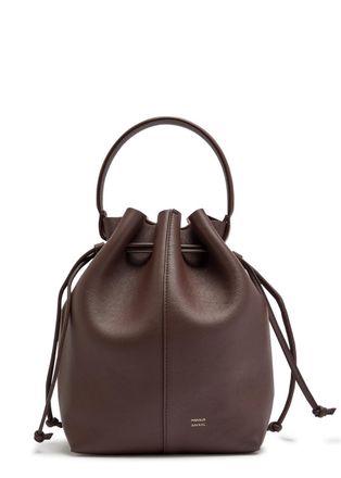 Mansur Gavriel Flores Grained Leather Bucket bag - Chocolate - One Size