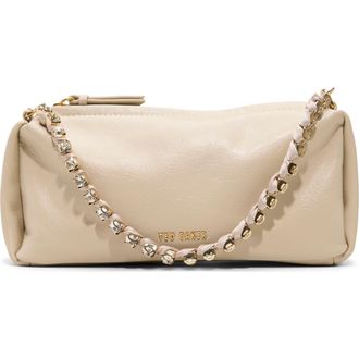 Ted Baker Nicki Leather Shoulder Bag in Paper Glossy Leather Shiny at Nordstrom Rack