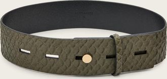 AllSaints Womens Cow Leather Ananta Leather Belt, Size: XS