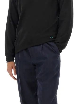Paul Smith Logo-Embroidered Merino Wool Sweater - Black