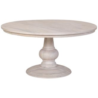 Wanderlust Deco Mesa De Comedor De Madera Blanca 150x150x76h Cm
