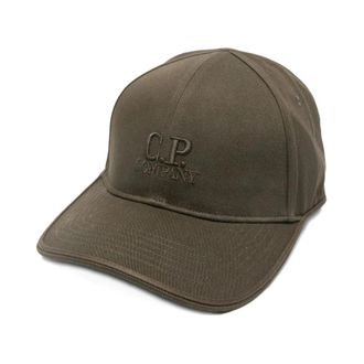 C.P. Company Gabardine Contrast Cap - Heren - Petten - Groen - ONE Size - Accessoires