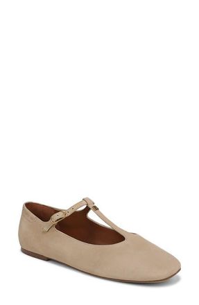 Franco Sarto Marylee T-Strap Flat in Desert at Nordstrom, Size 7.5