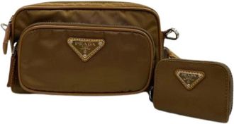 Prada Pre-owned Vintage Pouch Shoulder Bag - Heren - Vintage Schoudertas - Bruin - ONE Size - Leer - Vintage