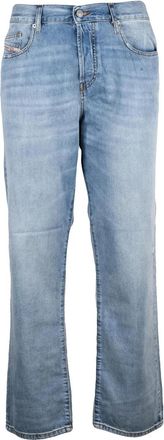 Diesel Light Blue Cotton Straight Jeans
