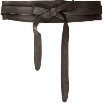 Belle & Bloom Odyssey Soft Wrap Leather Belt in Dark Brown at Nordstrom