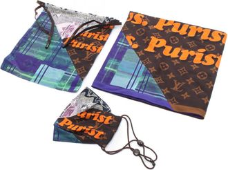 Louis Vuitton Multi-Color Silk Cotton Pouch (Pre-Owned)