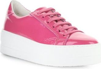 Bos. & Co. Maya Platform Sneaker in Rasberry Sorbet Patent at Nordstrom, Size 10-10.5Us
