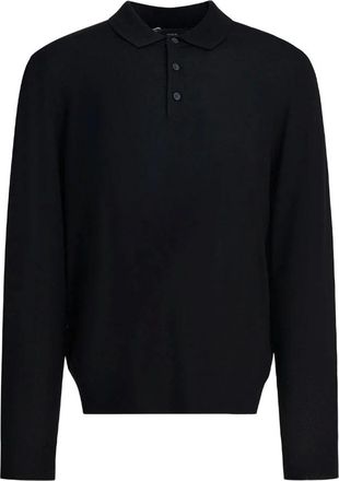 Vince Polo de manga larga de lana merino - Knitwear - Hombre - Negro - 2XL