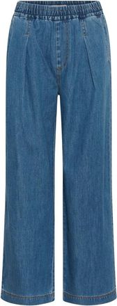 Inwear Glenniw Pullon Pants - Dames - Wijde Broeken - Blauw - L - Katoen - Broeken