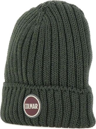 Colmar ribbed logo-patch beanie hat - unisex - Wool/Acrylic - One Size - Green