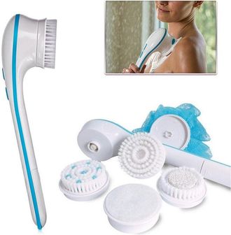 Trade Shop Trade Shop - Spazzola Corpo Elettrica Spin Spa Doccia 5 In 1 Massaggio Schiena Pomice Spugna