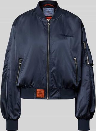 Original Bombers Bomberjacke mit Rei&szlig;verschlusstasche am &Auml;rmel in Marine, Gr&ouml;&szlig;e XL