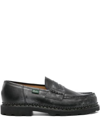 Paraboot Black Leather Loafers