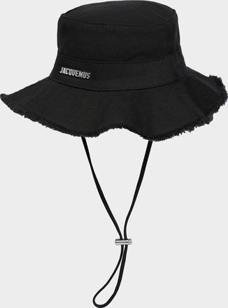 Jacquemus Men & apos;s Le Bob Artichaut Bucket Hat with Chin Strap
