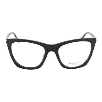 Saint Laurent Glasses, unisex, Black, 55 MM, Cat Eye Optical Glasses in Black