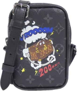 Louis Vuitton Monogram Eclipse Black Coated Canvas Shoulder Bag (Pre-Owned)