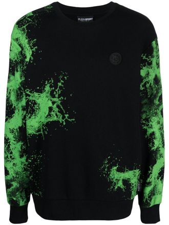 Plein Sport Splash Extreme cotton sweatshirt - men - Cotton - L - Black