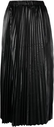 Junya Watanabe Falda Larga Plisada de Cintura Alta - Skirts - Mujer - Negro - M