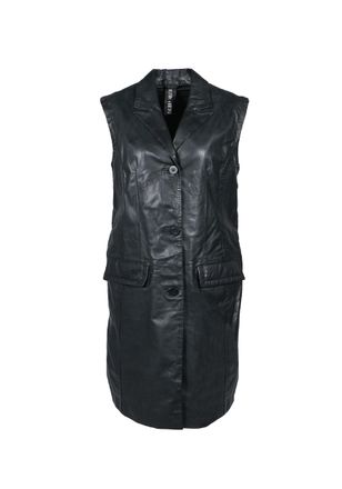 Freaky Nation Longweste FREAKY NATION New Look-FN, Damen, Gr. M (38), schwarz, Oberstoff: 100% Leder Futter: 100% Polyamid, Westen Longweste