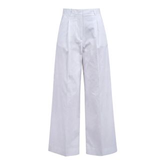 Max Mara Wide Trousers, female, White, Size: 2XL Bellico Wide Trousers