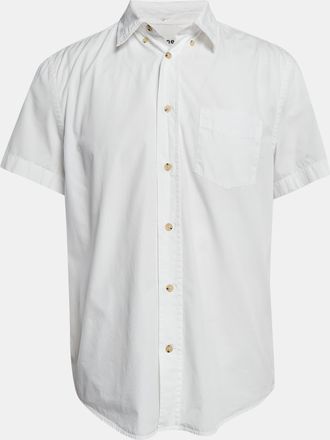 Acne Studios White Cotton Short Sleeve Shirt