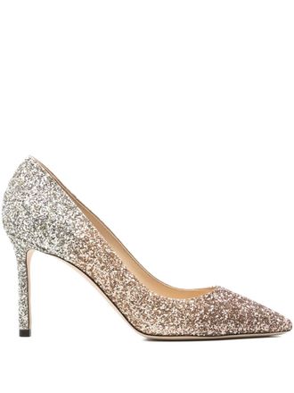 Jimmy Choo London Pumps con glitter - Argento