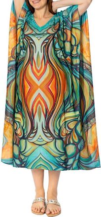 Ranee&rsquo;s V-Neck Long Caftan in Green at Nordstrom Rack