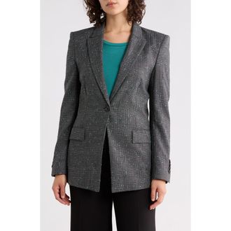 BOSS Janeri Wool Blend Blazer in Grey at Nordstrom Rack, Size 10