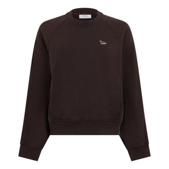 Maison Kitsun&eacute; Sweatshirts, female, Brown, Size: XS Baby Fox Open Pocket Sweatshirt