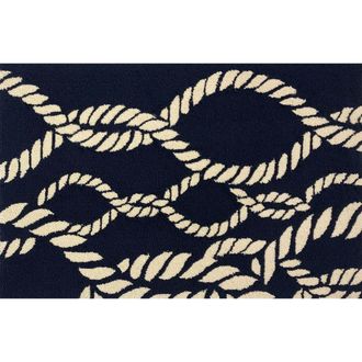 R16 Home Twister Floor Mat in Indigo White at Nordstrom Rack, Size 24X36
