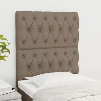 vidaXL Cabeceros 2 Unidades De Tela Gris Taupe 80x7x78/88 Cm Vidaxl
