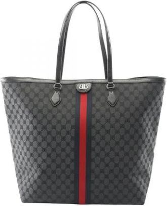 Balenciaga Pre-owned Vintage Tote bag - Heren - Vintage Shopper - Zwart - ONE Size - Leer - Vintage