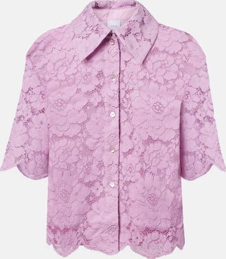 Patou Camicia in pizzo di misto cotone