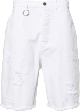 &Eacute;tudes Studio Friche distressed denim shorts - men - Cotton - 48 - White