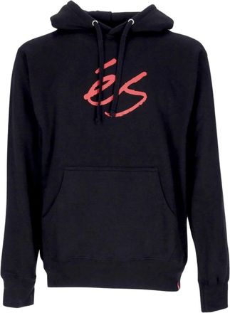 eS Script Fleece Hoodie Zwart - Heren - Hoodies - Zwart - XL - Katoen - Hoodies & sweatvesten