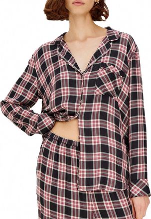Rails Luna Pajama Set In Onyx Plum