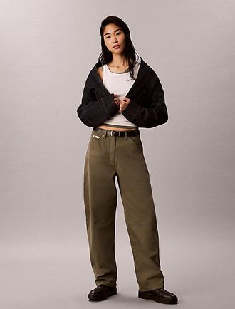 Calvin Klein Pantalones Utilitarios De Sarga De Algod&oacute;n