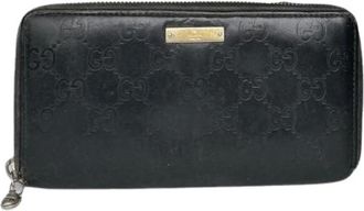 Gucci Pre-owned Wallets, female, Black, Size: ONE SIZE Pre-owned Vintage Leather Wallet