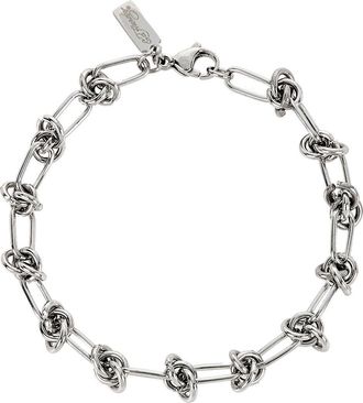 Ed Hardy Mens Stainless Steel Knot Station Chain Bracelet in Silver at Nordstrom Rack