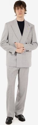 Alessandro Gilles Abito over doppiopetto gessato grigio