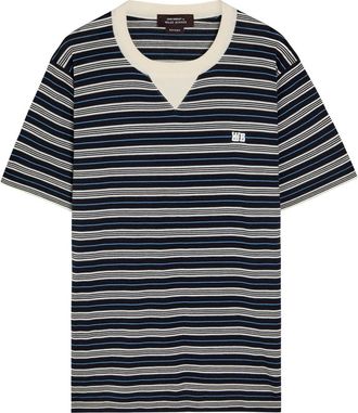 Wales Bonner Wales Bonner Song Striped Fine-knit Wool-blend T-shirt - Multicoloured 1 - XL