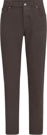 Brunello Cucinelli Traditionele Vijf-zakkenbroek - Heren - Slim Fit Jeans - Bruin - XL - Katoen - Jeans