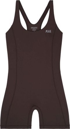 Sporty & Rich The Lea Action unitard - women - Spandex/Elastane/Nylon - L - Brown