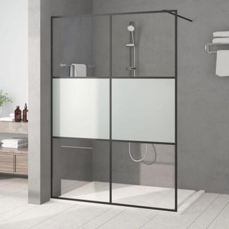 vidaXL Parete Doccia Walk in 140x195 cm Vetro Semi Smerigliato esg - Vidaxl