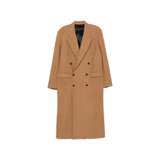 Spina Double-breasted Layered-hood Coat