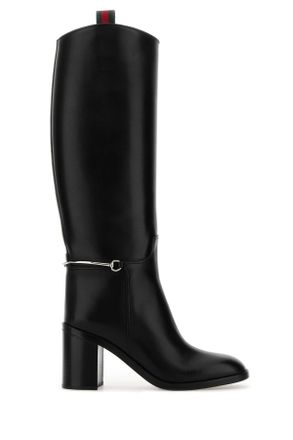Gucci Black Leather Boots