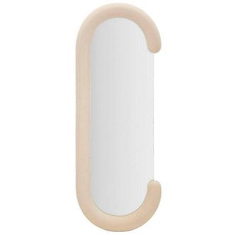 Dmora Dmora - Espejito Shot, Espejo, Objeto De Decoraci&oacute;n De Pared, Decoraci&oacute;n De Espejo, 60x7 H160 Cm, Crema