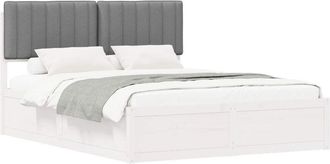 vidaXL Estructura De Cama Con Cabecera Tapizada Gris Claro Vidaxl