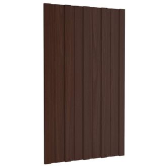 vidaXL Panel De Techo 36 Pcs Marr&oacute;n 80 X 45 Cm Acero Galvanizado Vidaxl